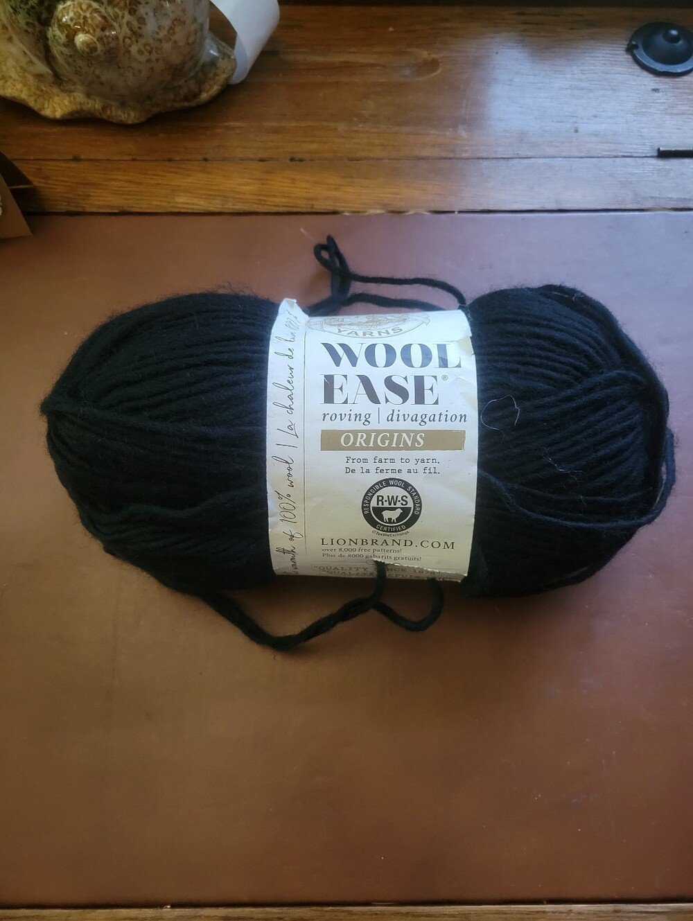 Lion Brand Wool-Ease 100% Wool Black